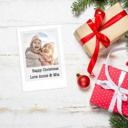 Design your own Christmas Card Pack - Flat A6 - Polaroid Style